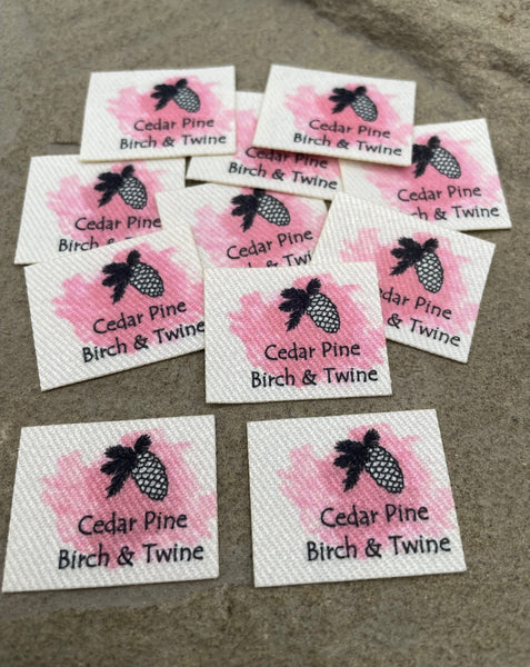 Full Colour / Full Color Tags - Soft Strong Frayless Washable - 25 tags/order