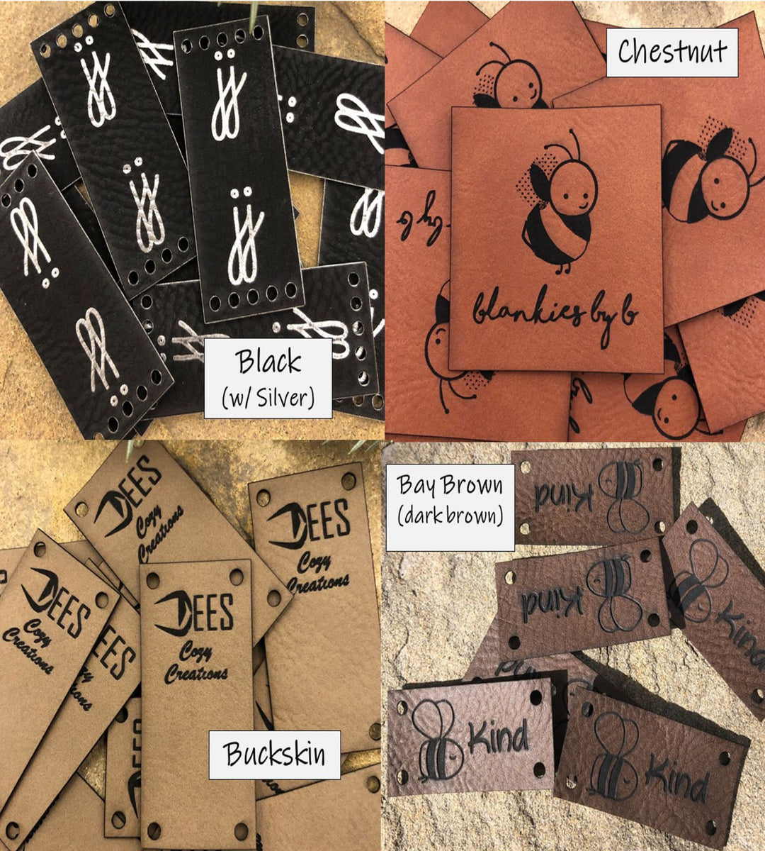 Custom Tags for Handmade Items, Crochet Tags, Knitting Tags, Clothing  Labels, Sew in Tags, Leather Tags,1x1