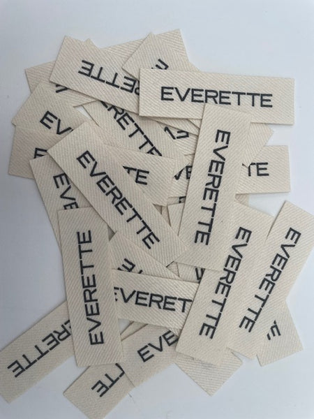 Full Colour / Full Color Tags - Soft Strong Frayless Washable - 25 tags/order