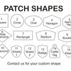 Iron On Backing - Full Colour Fabrics - Patches, Tags, Labels (25 Pack)