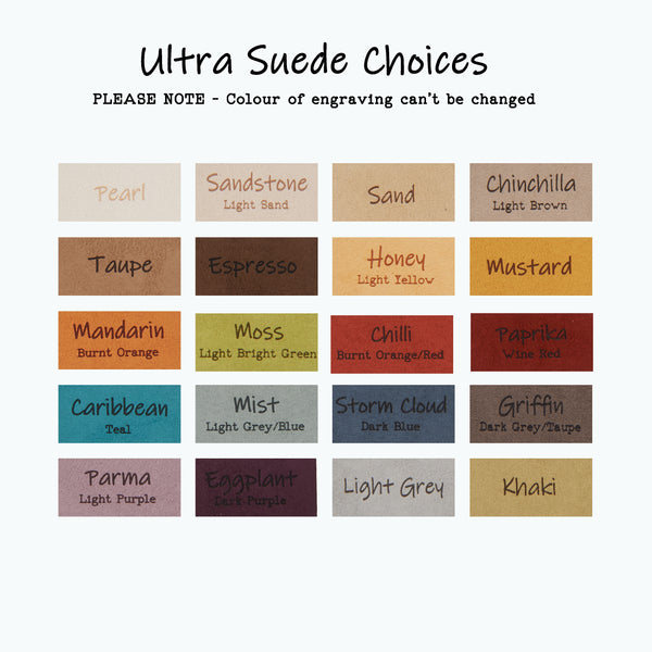 Ultra Suede Tags!!  - Pack of 25 (Select Options / Quick Check Out)