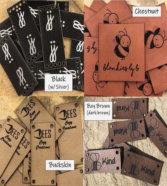 Faux Leather Tags! - Pack of 25 (Customizer)