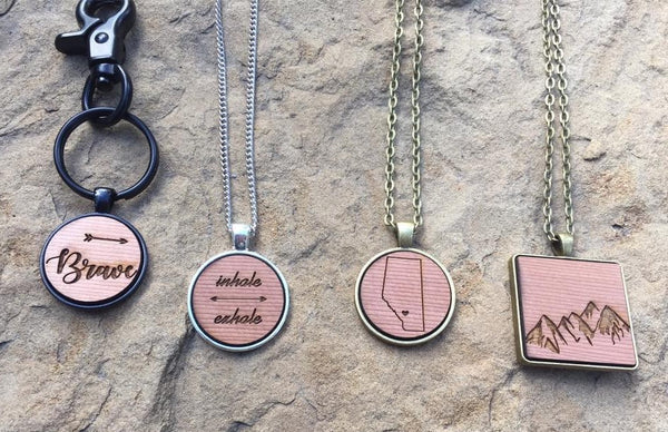 Customize your own Wooden Pendant Necklace