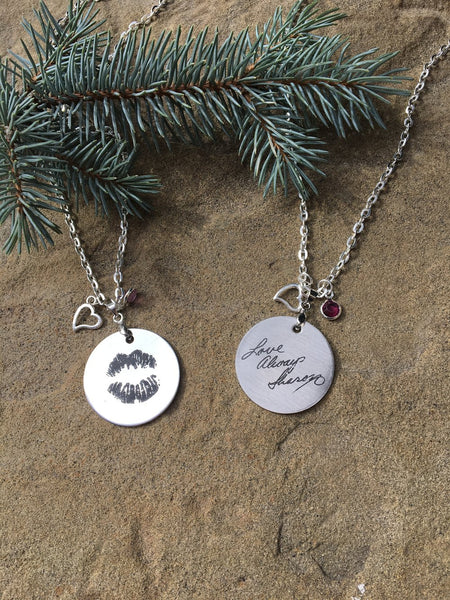 Handwritten Message on a Charm Necklace!!!!