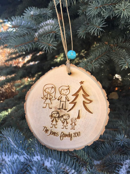 Christmas Tree Ornament - Stick People