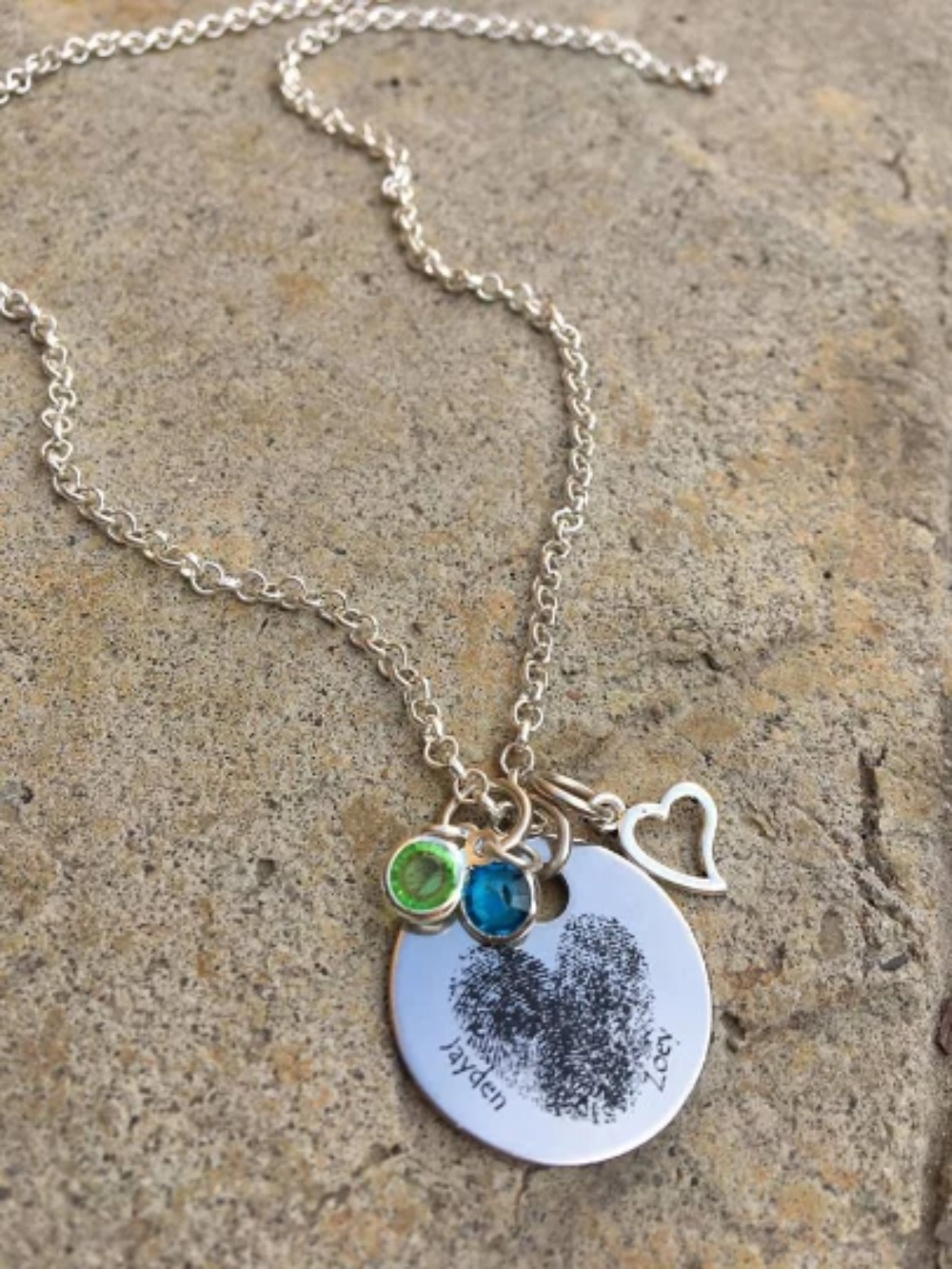 Finger, Foot, Thumb Print Necklace