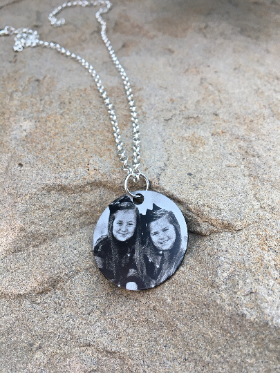 Family Photo Necklace with Names