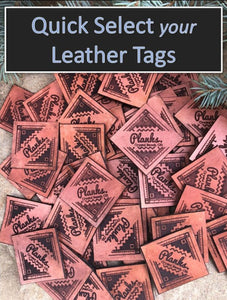 Real Leather Tags - Pack of 25 (Select Options / Quick Check Out)
