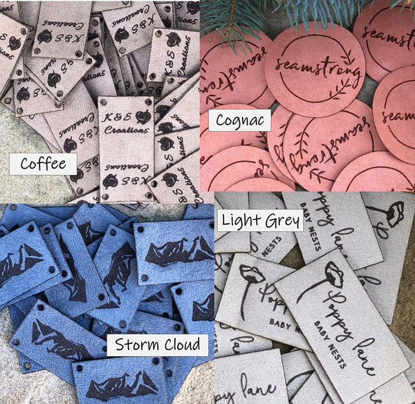 Ultra Suede Tags!!! - Pack of 25 (Customizer)