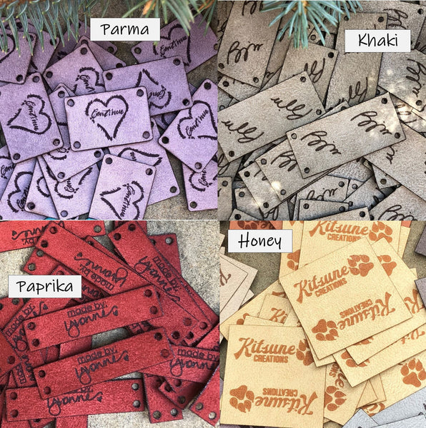 Ultra Suede Tags!!! - Pack of 25 (Customizer)