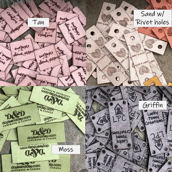 Ultra Suede Tags!!  - Pack of 25 (Select Options / Quick Check Out)